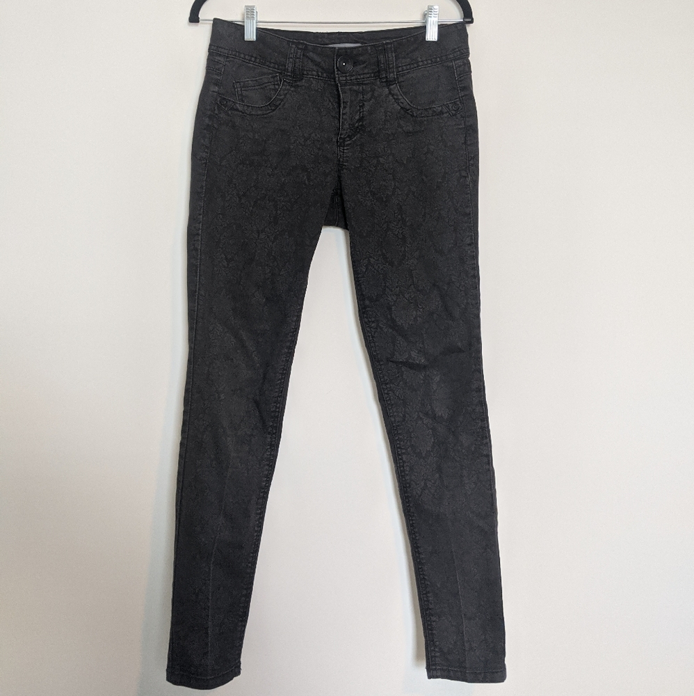 Wit & Wisdom Black Damask Skinny Jeans  size 4